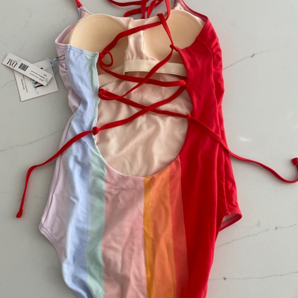 NWT DM SWIM size small lace up one piece - Picture 2 of 5